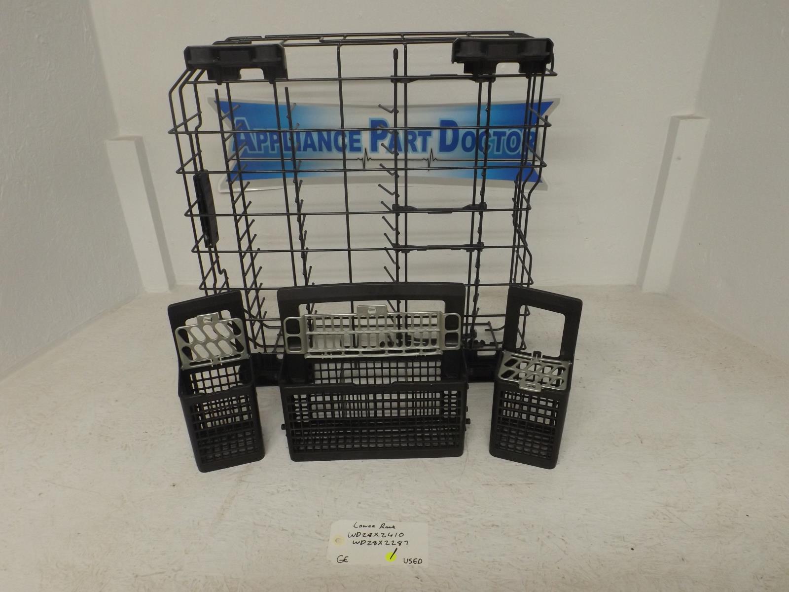 GE Dishwasher WD28X2610 WD28X2287 Lower Dish Rack Used GE Dishwasher WD28X2610 WD28X2287 Lower Dish Rack Used